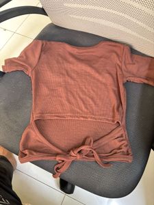Brown Crop Top