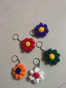 Crochet Flower Keychain