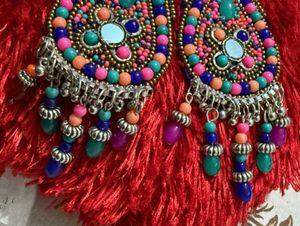 Multi Colored Statement Earrings