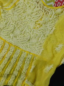 handwork chikankari anarkali