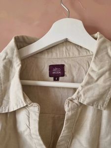 4XLPlus Size Solid Cotton Casual Shirts by ALTOMOD