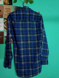 Blue Plaid Flannel Shirt