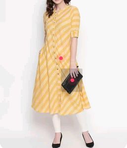 Yellow Striped Kurta