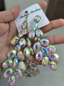 Statement Iridescent Drop Earrings