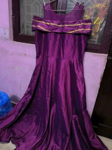 Elegant Purple Ethnic Gown