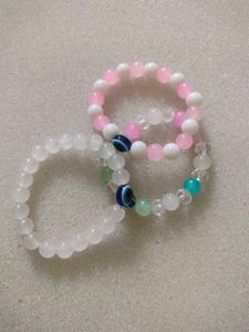 Evil Eye Beaded Bracelets Combo Of 3