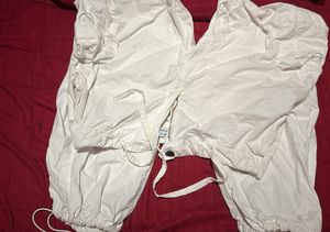 white pinterest parachute pants
