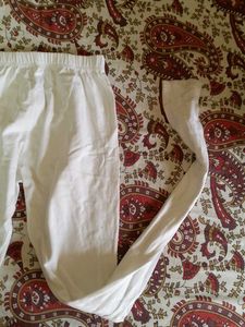 White Cotton Leggings