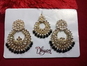 Dhyani Earring With Maang Tikka