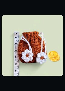 Crochet Drawstring mini coin purse. buy any 1