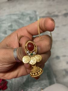 Gold Tone Jhumka Earrings