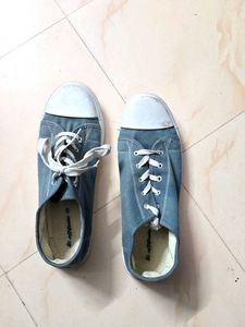 Casual Blue Canvas Shoes