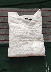 White Cotton  Kurta.