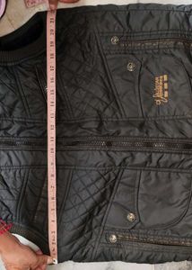 Black Quilted Hooded Vest