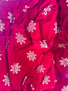 Red Floral Print Two-Piece Set