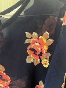 Floral Y2K Aesthetic blue Shrug