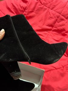Black Velvet Ankle Boots