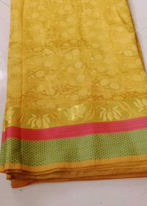 Yellow Floral Saree