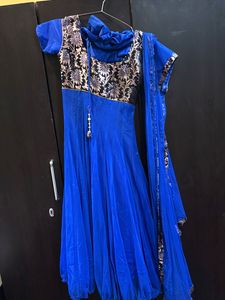 Royal Blue Anarkali Dress