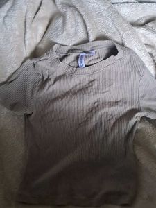 Ribbed Crop Top Olive