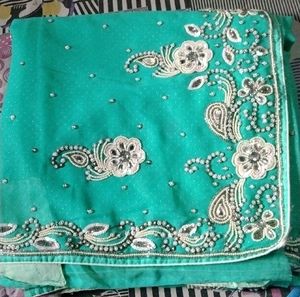 Moti Work Saree