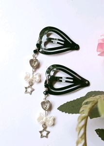 Coquette Heart Hair Clips (2pcs)