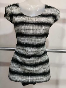 Striped Black &amp; White Top