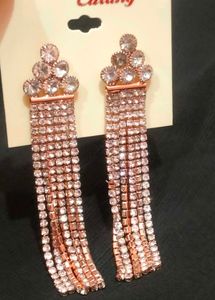 Perfect Rose Gold earrings for cocktail party.