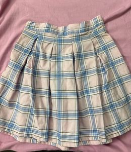 Pink Pleated Short Skirt