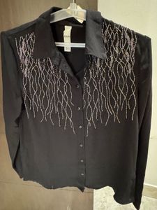 KAZO Embellished Black Blouse