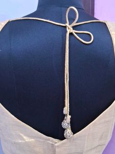 Golden Party Wear Readymade Blouse