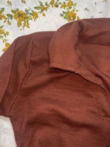 Coffee Brown Long Sleeve Top