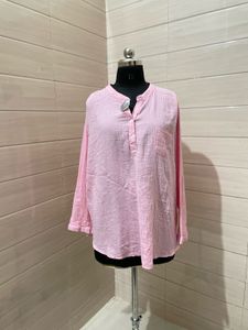 light pink oversized cotton shirt