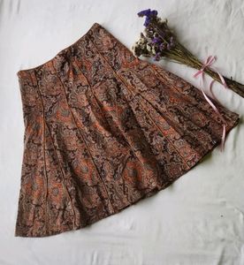 Vintage Brown Floral Skirt