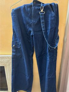 Cargo Style Denim Pants