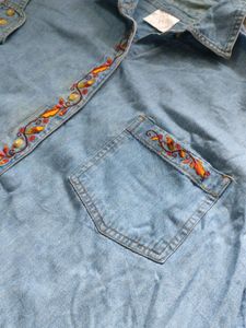 Denim Cotton Shirt - Made In Hong Kong