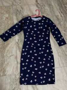 Heart Print Bodycon Dress