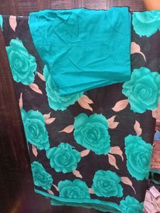 Floral Saree Combo Of 3 With Blouse