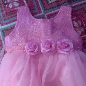 Pink Frock For Baby Girl