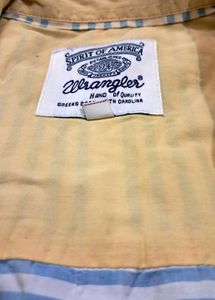 White Shirt  Full Sleeve Cotton  Blue Stripes.