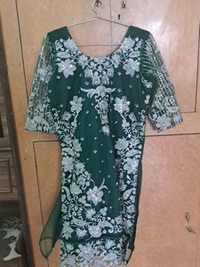 Elegant Green Embroidered Kurti
