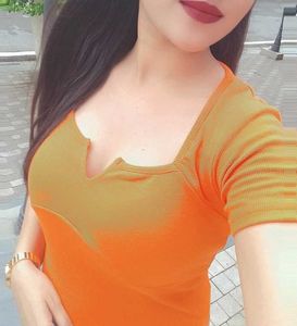 Orange Square Neck Top
