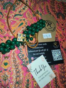 Handcrafted Green Beaded Chokker