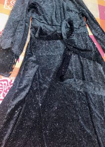 Black shimmer A-line Dress