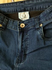 Dark Blue Mid-rise Jeans