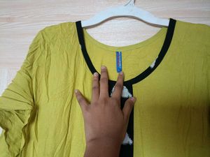 Lime Green Anarkali Dress For Women