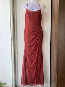 Elegant Burgundy Maxi Azazie Dress(A6)