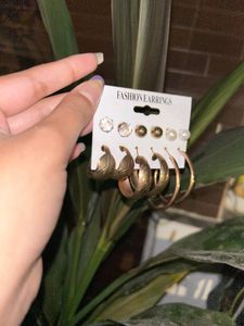 Golden Hoops And Studs