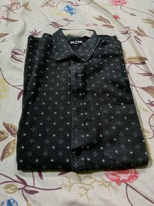 Black White Printed Shirt