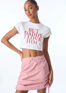 but daddy i love him crop tshirt